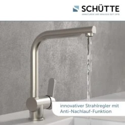 Schütte Spültischarmatur Niederdruck Herausziehbare Auslauf London Edelstahl -KüchenTraum 4008431797298 2759 5