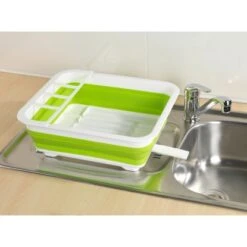 Wenko Geschirrabtropfer Faltbar Weiß-Grün -KüchenTraum 4008838164853 ambiente 07