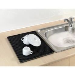 Wenko Abtropfmatte Maxi 40 Cm X 30 Cm Schwarz -KüchenTraum 4008838220887 ambiente 01