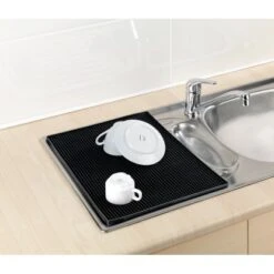 Wenko Abtropfmatte Maxi 40 Cm X 30 Cm Schwarz -KüchenTraum 4008838220887 ambiente 02