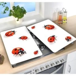 Wenko Herdabdeckplatten Universal Marienkäfer 2er Set Mehrfarbig -KüchenTraum 4008838235218 1068 03