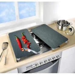 Wenko Herdabdeckplatten Universal Cayenne 2er Set Mehrfarbig -KüchenTraum 4008838249147 1068 03