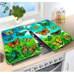 Wenko Herdabdeckplatten Universal Schmetterlinge 2er Set Mehrfarbig -KüchenTraum 4008838548721 1068 03