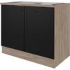 Flex-Well Exclusiv Spülenunterschrank Capri 100 Cm Schwarz Matt-Endgrain Oak 1 Flex-Well Exclusiv Spülenunterschrank Capri 100 Cm Schwarz Matt-Endgrain Oak -KüchenTraum 4047584070117 4051 S 02
