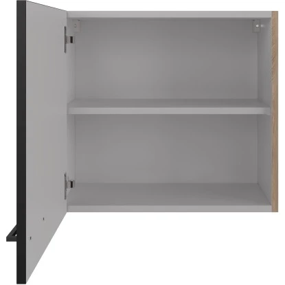 Flex-Well Exclusiv Oberschrank Capri 60 Cm X 55 Cm Schwarz Matt-Endgrain Oak 5 Flex-Well Exclusiv Oberschrank Capri 60 Cm X 55 Cm Schwarz Matt-Endgrain Oak – Bild 3