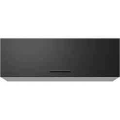 Flex-Well Exclusiv Kurz-Oberschrank Capri 100 X 32 Cm Schwarz Matt-Endgrain Oak -KüchenTraum 4047584070209 4051 S 02