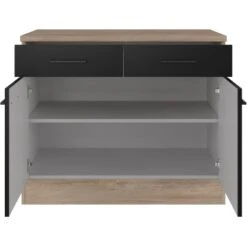 Flex-Well Exclusiv Unterschrank Capri 100 Cm Schwarz Matt-Endgrain Oak 8 Flex-Well Exclusiv Unterschrank Capri 100 Cm Schwarz Matt-Endgrain Oak -KüchenTraum 4047584070247 4051 S 03