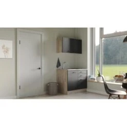 Flex-Well Exclusiv Miniküche Capri 100 Cm Schwarz Matt-Endgrain Oak 17 Flex-Well Exclusiv Miniküche Capri 100 Cm Schwarz Matt-Endgrain Oak -KüchenTraum 4047584070407 4051 AB 02