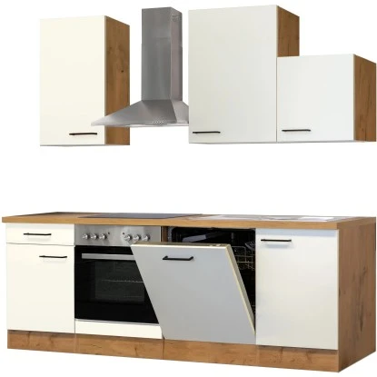 Flex-Well Exclusiv Küchenzeile Vintea 220 Cm Magnolia - Lancelot Oak 7 Flex-Well Exclusiv Küchenzeile Vintea 220 Cm Magnolia - Lancelot Oak – Bild 5