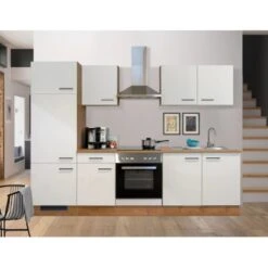 Flex-Well Exclusiv Küchenzeile Vintea 270 Cm Magnolia-Lancelot Oak