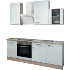 Flex-Well Exclusiv Küchenzeile Abaco 220 Cm Perlmutt Glänzend-Akazie Nachbildung 7 Flex-Well Exclusiv Küchenzeile Abaco 220 Cm Perlmutt Glänzend-Akazie Nachbildung -KüchenTraum 4051 g2201702064abacofrei