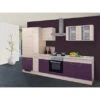 Flex-Well Exclusiv Küchenzeile Focus 300 Cm Akazie-Aubergine