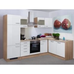 Flex-Well Exclusiv Winkelküche Valero 280 Cm Hochglanz Weiß-Sonoma Eiche 9 Flex-Well Exclusiv Winkelküche Valero 280 Cm Hochglanz Weiß-Sonoma Eiche -KüchenTraum 4051 g 999 2802 014 valero