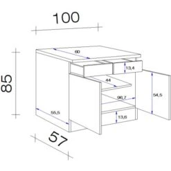 Flex-Well Exclusiv Unterschrank Capri 100 Cm Schwarz Matt-Endgrain Oak 9 Flex-Well Exclusiv Unterschrank Capri 100 Cm Schwarz Matt-Endgrain Oak -KüchenTraum 4070247 4051 VM US100 28mm