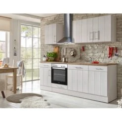 Respekta Premium Küchenzeile Landhaus 220 Cm Lärche Weiß Matt (DAH CH22058IXB) -KüchenTraum 4080115 4384 4 1