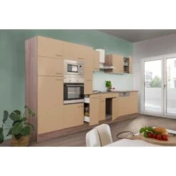 Respekta Economy Küchenzeile KB370EYCMIGKE 370 Cm Cappuccino-Eiche York Nachb. -KüchenTraum 4201 4834 KB370EYCMIGKE 02
