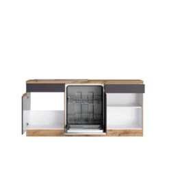 Held Möbel Winkelküche Turin 240 X 300 Cm Wotaneiche-Graphit Ohne E-Geräte -KüchenTraum 4236 11016600 1116.6310 2b