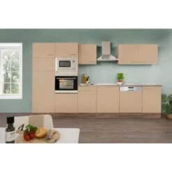 Respekta Economy Küchenzeile KB340EYCMIGKE 340 Cm Cappuccino-Eiche York Nachb. -KüchenTraum 4243 4834 KB340EYCMIGKE 03