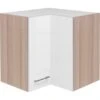 Flex-Well Exclusiv Eck-Hängeschrank Abaco 60 Cm X 60 Cm Perlmutt Glänzend-Akazie -KüchenTraum 436629 4051 he60abaco