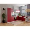 Respekta Winkelküche KBL280WRCGKEG 280 X 172 Cm Rot-Weiß-Butcher Nussbaum -KüchenTraum 4384 neu KBL280WRCGKEG 01