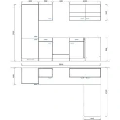 Respekta Winkelküche KBL280WRCGKEG 280 X 172 Cm Rot-Weiß-Butcher Nussbaum -KüchenTraum 4384 neu KBL280WRCGKEG 04