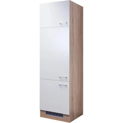 Flex-Well Classic Geräteumbauschrank Florida 60 Cm Weiß-Sonoma Eiche 3 Flex-Well Classic Geräteumbauschrank Florida 60 Cm Weiß-Sonoma Eiche