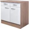Flex-Well Exclusiv Unterschrank Valero 80 Cm Hochglanz Weiß-Sonoma Eiche 1 Flex-Well Exclusiv Unterschrank Valero 80 Cm Hochglanz Weiß-Sonoma Eiche -KüchenTraum 4527453 4800 us80 valero 2