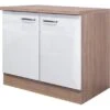 Flex-Well Exclusiv Spülenunterschrank Valero 100 Cm Hochglanz Weiß-Sonoma Eiche 1 Flex-Well Exclusiv Spülenunterschrank Valero 100 Cm Hochglanz Weiß-Sonoma Eiche -KüchenTraum 4527727 4800 u100 valero 2