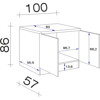 Flex-Well Exclusiv Spülenunterschrank Valero 100 Cm Hochglanz Weiß-Sonoma Eiche 4 Flex-Well Exclusiv Spülenunterschrank Valero 100 Cm Hochglanz Weiß-Sonoma Eiche – Bild 2