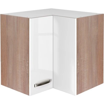 Flex-Well Exclusiv Eck-Hängeschrank Valero 60 Cm X 60 Cm Hochglanz Weiß 3 Flex-Well Exclusiv Eck-Hängeschrank Valero 60 Cm X 60 Cm Hochglanz Weiß