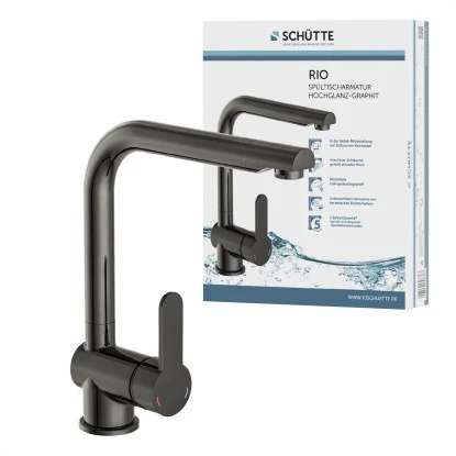 Schütte Küchenarmatur Rio Hochglanz-Graphit 3 Schütte Küchenarmatur Rio Hochglanz-Graphit