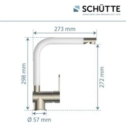 Schütte Küchenarmatur Rio Edelstahloptik-Weiß -KüchenTraum 473319 2759 006