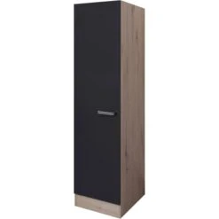 Flex-Well Exclusiv Geschirrschrank Lara 50 Cm Anthrazit-San Remo Eiche