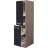 Flex-Well Exclusiv Demi-Apothekerschrank Lara 30 Cm Anthrazit-San Remo Eiche -KüchenTraum 4785374 4051 DAS30Lara