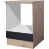 Flex-Well Exclusiv Herdumbauschrank Lara 60 Cm Anthrazit-San Remo Eiche -KüchenTraum 4785523 4051 HU60Lara