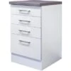 Flex-Well Exclusiv Schubkasten-Unterschrank Joelina 50 Cm Weiß -KüchenTraum 4786729 4051 USSA50Joelina
