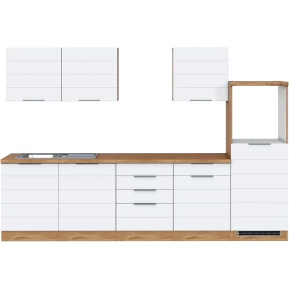 Held Möbel Küchenzeile 300 Cm Matt Weiß-Wotaneiche Ohne E-Geräte 6 Held Möbel Küchenzeile 300 Cm Matt Weiß-Wotaneiche Ohne E-Geräte – Bild 4