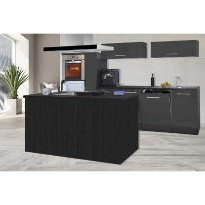 Respekta Premium Inselküche 310 Cm Grau Hochglanz-Eiche Grau 17 Respekta Premium Inselküche 310 Cm Grau Hochglanz-Eiche Grau – Bild 15