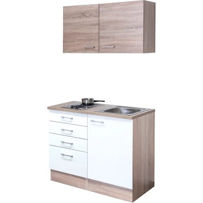 Flex-Well Classic Miniküche Florida 100 Cm Weiß Eiche Sonoma 4 Flex-Well Classic Miniküche Florida 100 Cm Weiß Eiche Sonoma – Bild 2