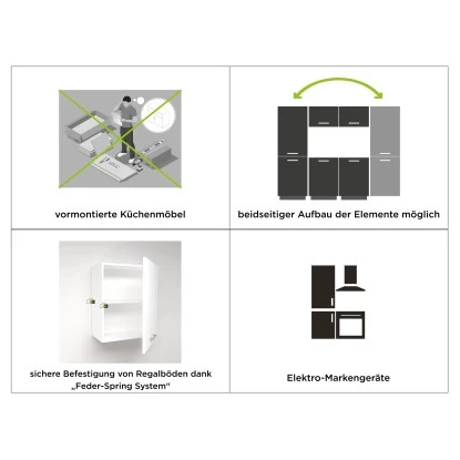 Marinelli Cucine Küchenzeile Michela 255 Cm Weiß Hochglanz 11 Marinelli Cucine Küchenzeile Michela 255 Cm Weiß Hochglanz – Bild 9