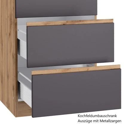 Held Möbel Küchenzeile Turin 330 Cm Graphit-Wotaneiche Mit E-Geräten 14 Held Möbel Küchenzeile Turin 330 Cm Graphit-Wotaneiche Mit E-Geräten – Bild 12