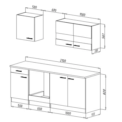 Respekta Küchenzeile KB210ESWC 210 Cm Weiß-Eiche Sägerau Nachbildung 19 Respekta Küchenzeile KB210ESWC 210 Cm Weiß-Eiche Sägerau Nachbildung – Bild 17