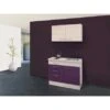 Flex-Well Exclusiv Miniküche Focus 100 Cm Akazie-Aubergine -KüchenTraum 4 4051 g 100 501 000 focus