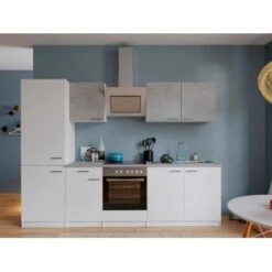 Respekta Economy Küchenzeile KB270WWBSCGKE178 270 Cm Weiß-Beton Optik 9 Respekta Economy Küchenzeile KB270WWBSCGKE178 270 Cm Weiß-Beton Optik -KüchenTraum 4 neu KB270WWBSCGKE178G 02