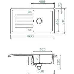 Granitspüle Altena D-100 Inkl. Küchenarmatur Simi 50 Cm X 86 Cm Onyx -KüchenTraum 509101 3587 2