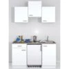 Flex-Well Classic Miniküche Wito 150 Cm Weiß 1 Flex-Well Classic Miniküche Wito 150 Cm Weiß -KüchenTraum 51 SingleKchenblock150cm 2