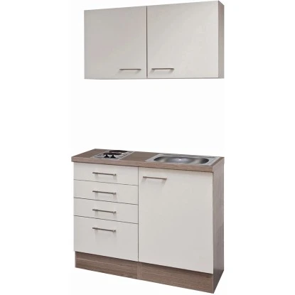 Flex-Well Exclusiv Miniküche Eico 100 Cm Magnolienweiß-Tennessee Eiche 4 Flex-Well Exclusiv Miniküche Eico 100 Cm Magnolienweiß-Tennessee Eiche – Bild 2