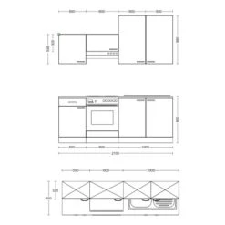 Flex-Well Classic Küchenzeile Florida 210 Cm Sonoma Eiche-Weiß-Sonoma Eiche 17 Flex-Well Classic Küchenzeile Florida 210 Cm Sonoma Eiche-Weiß-Sonoma Eiche -KüchenTraum 5255948 4051 VM01