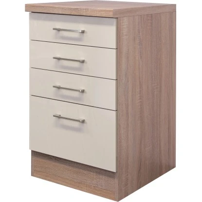 Flex-Well Exclusiv Schubkastenschrank Orlando 50 Cm Kaschmir Glanz-Sonoma Eiche 3 Flex-Well Exclusiv Schubkastenschrank Orlando 50 Cm Kaschmir Glanz-Sonoma Eiche