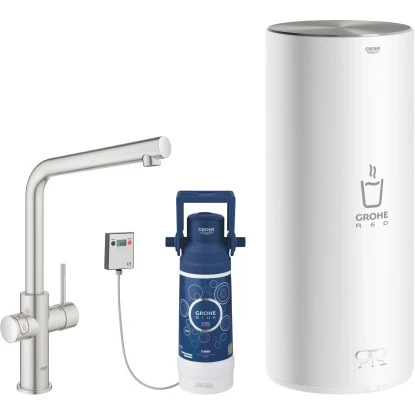 Grohe L-Auslauf Armatur Und Boiler Red Duo L-Size Supersteel 3 Grohe L-Auslauf Armatur Und Boiler Red Duo L-Size Supersteel